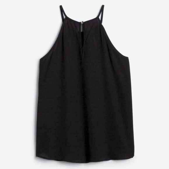 PAPERMOON, Walita, Cutout Detail V-Neck, Sleeveless Black Tank Blouse, XL - Picture 7 of 7